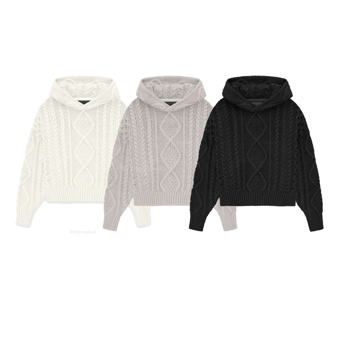 Fear Of God Essentials Fog 23fw New Collection Of Hooded Sweaters In Black Elephant White Beige White S Xl (1) - newkick.org